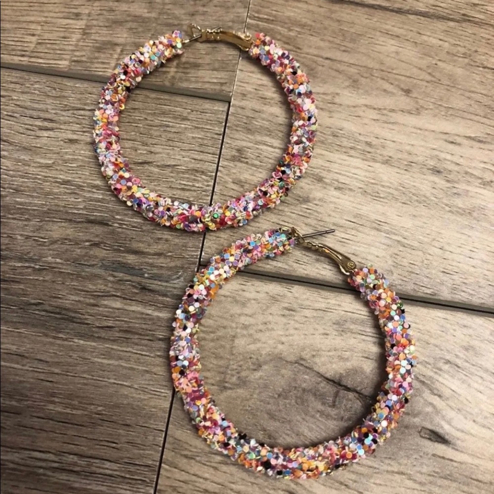Last Pair!  Funfetti Hoops